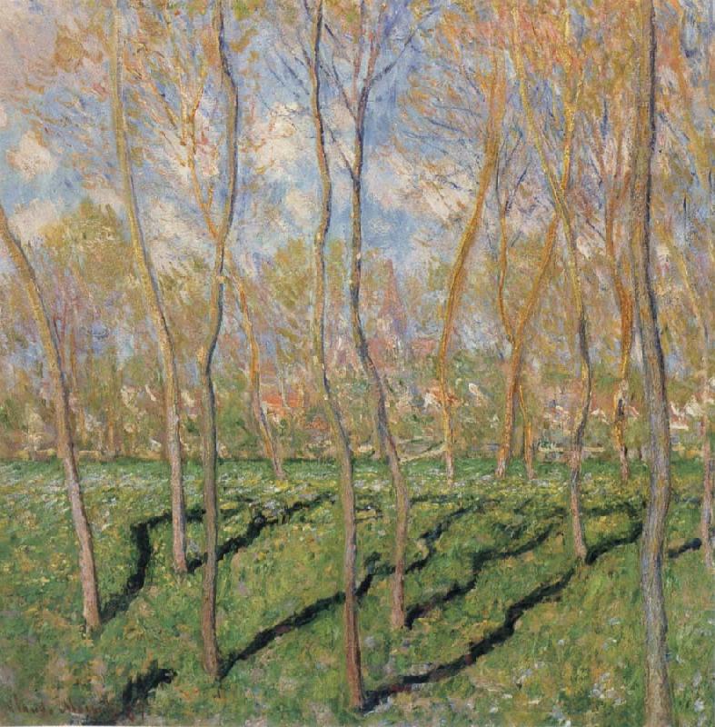 Claude Monet Trees in Winter,View of Bennecourt France oil painting art